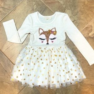 COPY - 6X Fox Dress with Hearts